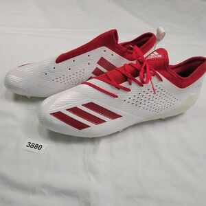 Adidas Adizero Football Cleats White Red Men US 13 Athletic Sz 13 Athletic